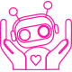 icon persöhnliche Entscheidung. Zwei Hände die um ein Herz greifen. Minkdesign - Design mit Herzblut.