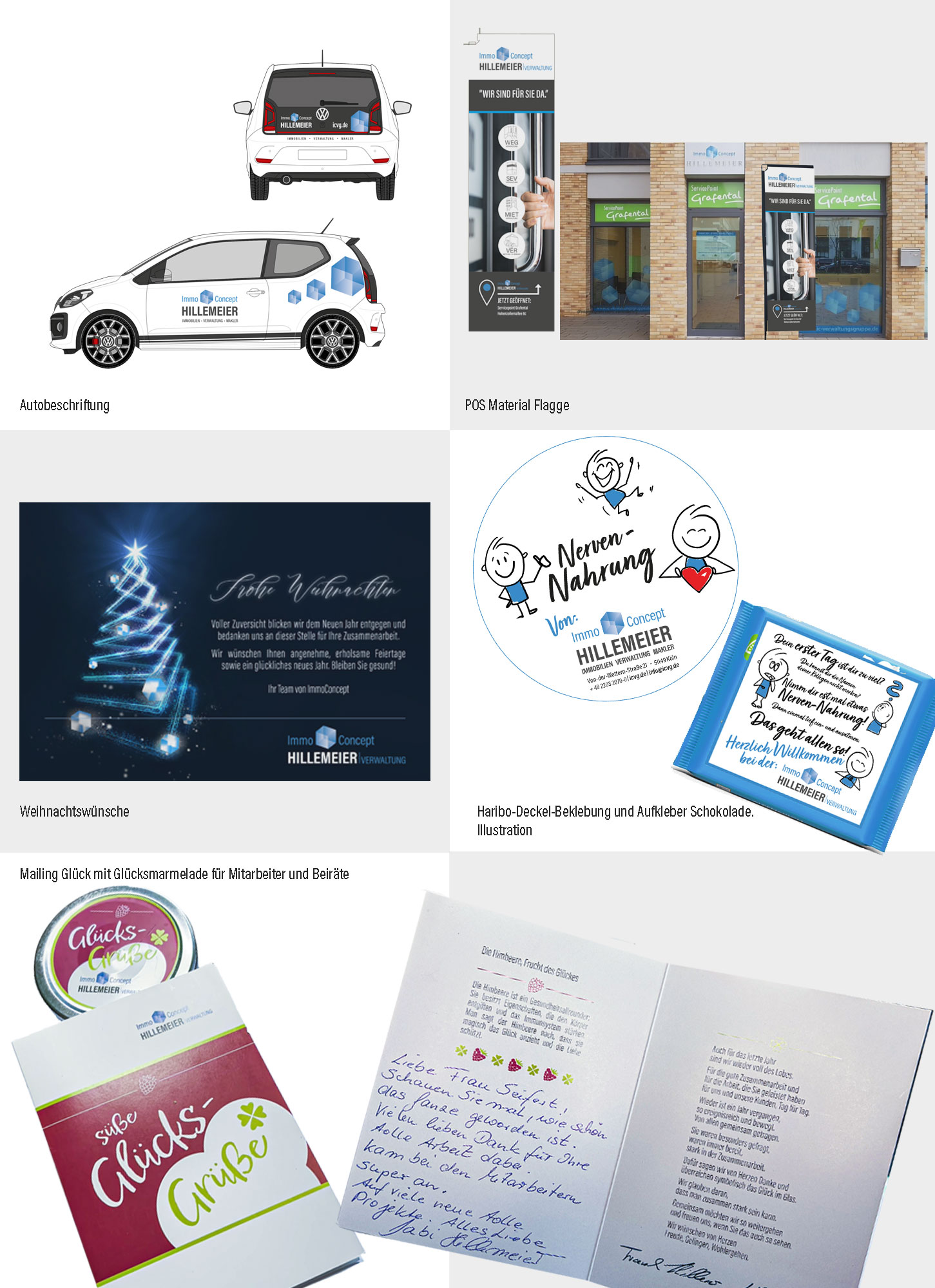 POS Matrial und Mailing, Aktionen und Fahrzeugbeklebung MInkdesign