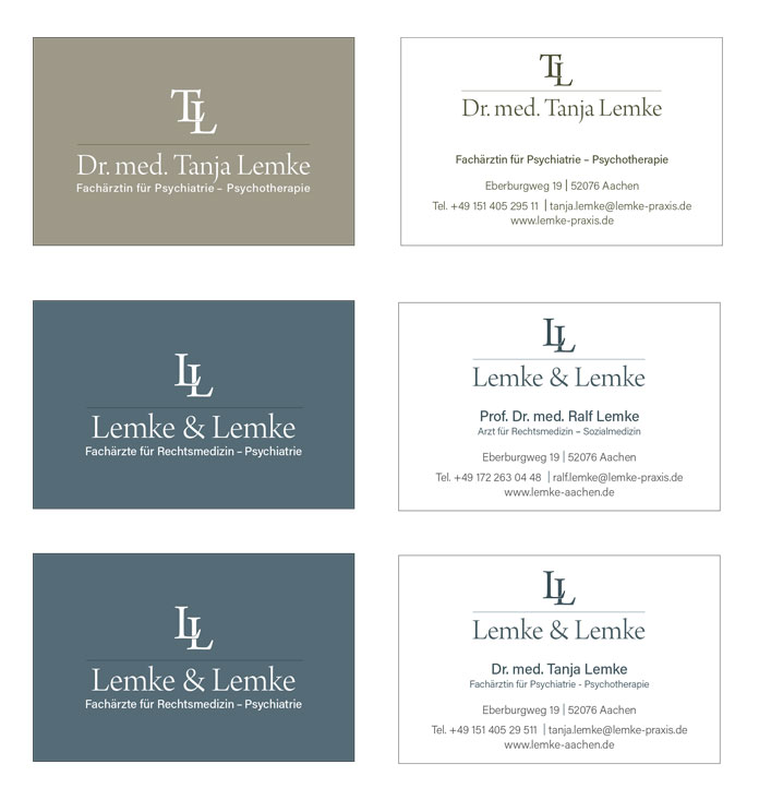 Logoentwurf der DR. Lemke & Prof. Dr. Lemke – Gutachtenpraxis & Facharztpraxis; Von MInkdesign, Köln Rodenkirchen