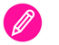 Icon Stift in pinkem Button, Minkdesign, Köln