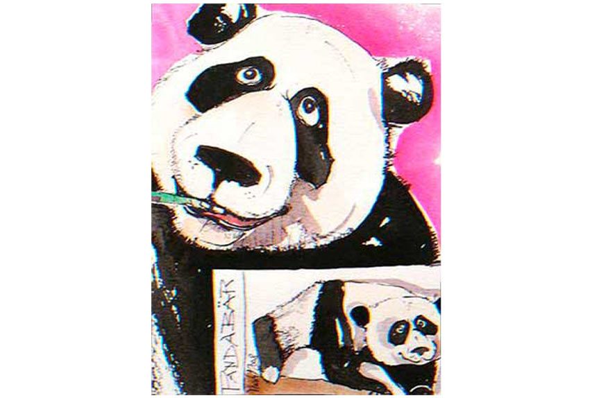 aquarell panda